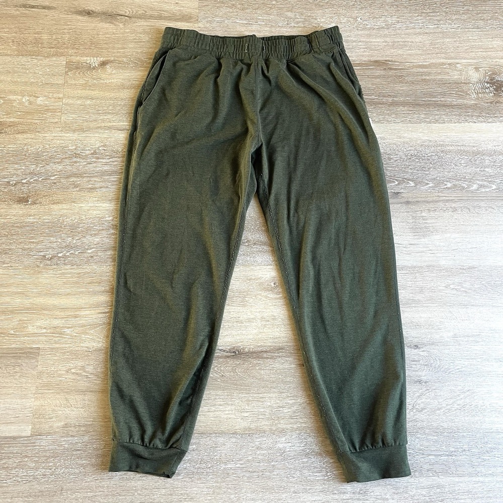 Vuori Performance Jogger Womens Green Dreamknit Pants Cropped Missing Drawstring